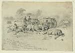 Thumbnail for File:Caisson and battery horses - near the grove of trees; scene of Picketts charge LCCN2004661454.jpg