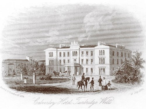 An 1860 engraving of The Calverley Hotel, on Decimus Burton's Calverley estate. It still stands today as Hotel du Vin & Bistro.
