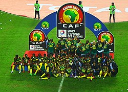Cameroon celebrating winning 2017 Africa Cup of Nations (cropped).jpg