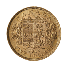 Canada 5 Dollars 1913 reverse.png