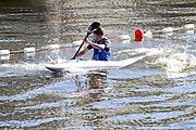 Deutsch: Kanusport bei den Olympischen Jugendspielen 2018; Tag 10, 16. Oktober 2018; Kleines Finale um die Bronzemedaille Jungen Einer-Kajak-Slalom: Tom Bouchardon (Frankreich) - George Snook (Neuseeland) English: Canoeing at the 2018 Summer Youth Olympics at 16 October 2018 – Boys' K1 slalom Bronze Medal Race: Tom Bouchardon (France) - George Snook (New Zealand)