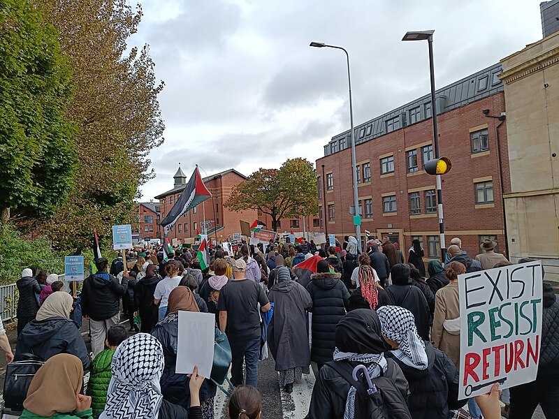 File:Cardiff Solidarity for Palestine protest, 21 October 2023 133932 (redacted).jpg