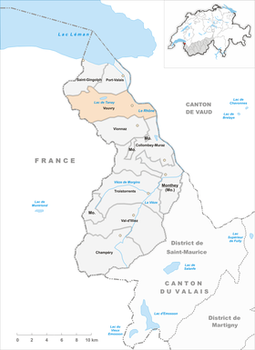 Localização de Vouvry