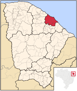 Ligging van de Braziliaanse mesoregio Metropolitana de Fortaleza in Ceará