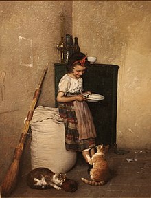 Child Feeding her Pets (1872) painting by Gaetano Chierici from the Widener University Alfred O. Deshong Collection Child Feeding her Pets (1872) painting by Gaetano Chierici.jpg