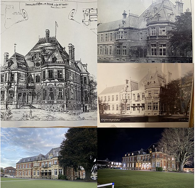 File:Clifton High School Main Building over the Years.jpg