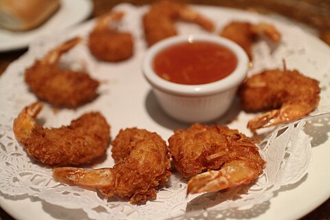 Coconut shrimp with a dipping sauce