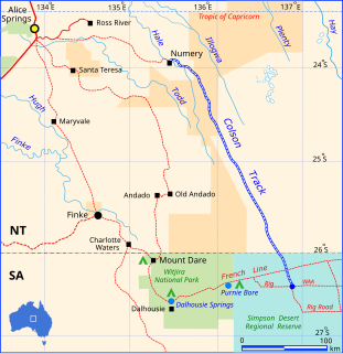 Colson Track track in Northern Territory, Australia