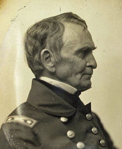 Captain Charles Morris (pictured c. 1850) commanded the USS Adams during the battle.