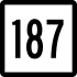 Route 187 marker