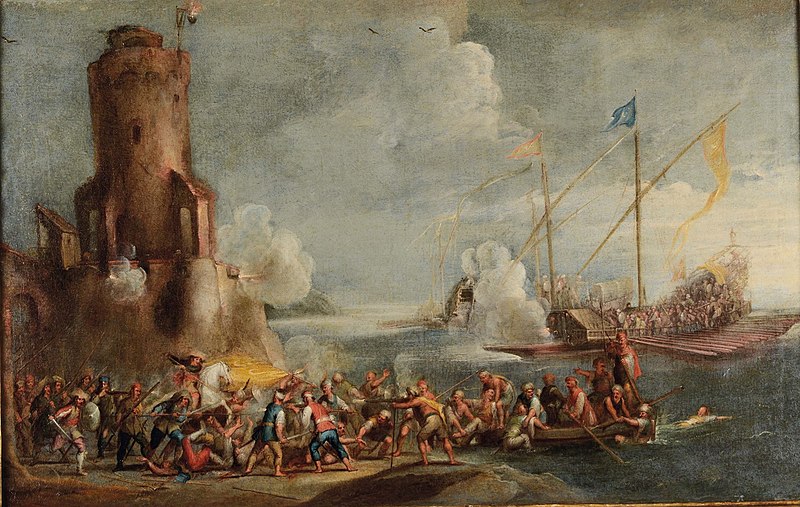 File:Cornelis de Wael - Coastal battle between Christians and Turks.jpg