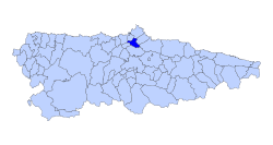 موقعیت کربرا د آستوریاس در نقشه