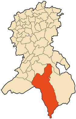 Localização da cidade dentro da província de Sidi Bel Abbès