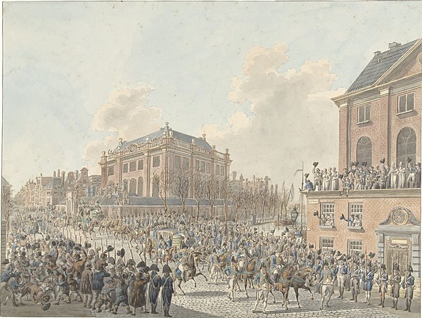 The arrival of king Louis Bonaparte in Amsterdam on 20 April 1808