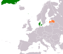 Denmark and Latvia