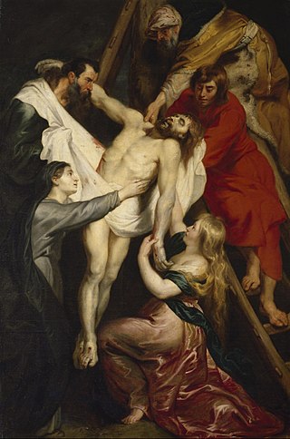 <i>The Descent from the Cross</i> (Rubens, 1618) Painting by Peter Paul Rubens (Hermitage, ГЭ-471)