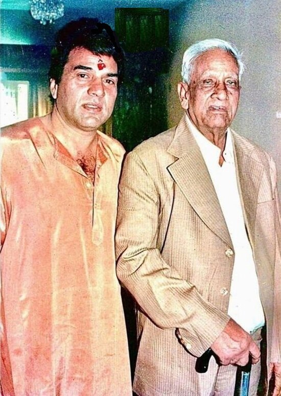 Dharmendra with his father