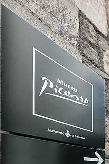 Segnaletica direzionale al Museo Picasso di Barcellona, istituito nel 1963.