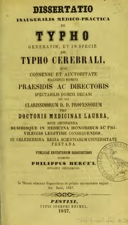 Миниатюра для Файл:Dissertatio inauguralis medico-practica de typho generatim, et in specie de typho cerebrali ... (IA b22388758).pdf