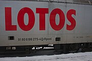 Numer rejestracyjny lokomotywy E186.275-4. Łodygowice