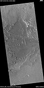 Dikes in Arabia, as seen by HiRISE, under the HiWish program. These straight features may indicate where valuable ore deposits may be found by future colonists. Scale bar is 500 meters.