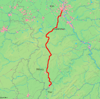 <span class="mw-page-title-main">Hürth-Kalscheuren–Ehrang railway</span> Railway in Germany