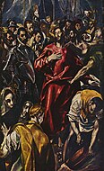 艾爾·葛雷柯的《耶穌被剝去衣服（西班牙語：El Expolio (El Greco, versión de Múnich)）》，165 × 99cm，約作於1583-1584年，1909年始藏[46]