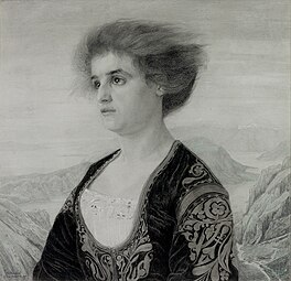 Portræt af en ung kvinde, 1898 Portrait einer jungen Frau