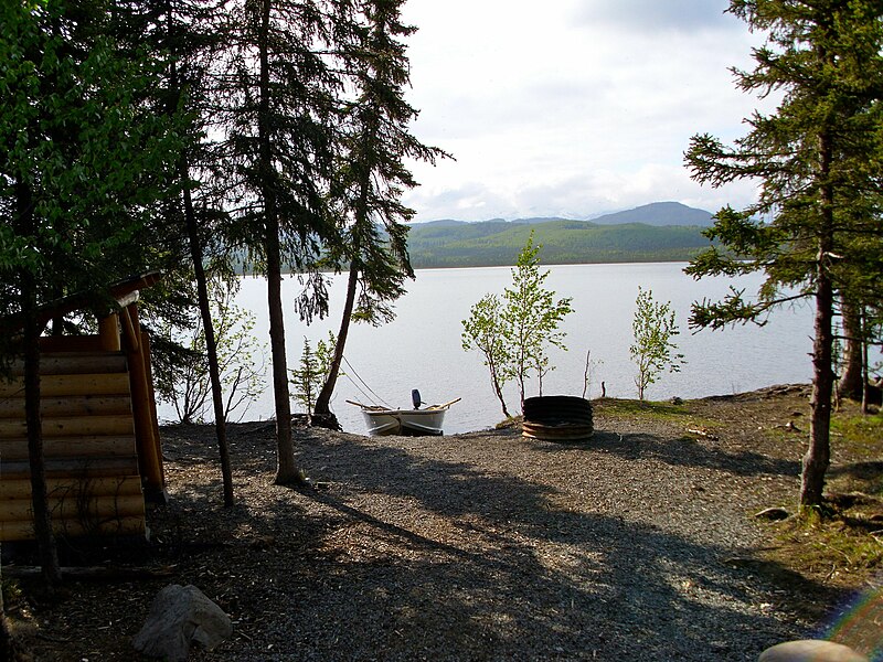 File:Engineer Lake from cabin.jpg