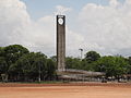 巴西马卡帕标志赤道的Marco Zero纪念碑
