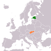 Location map for Estonia and Slovakia.