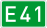 Číslo evropské silnice 41 DE.svg