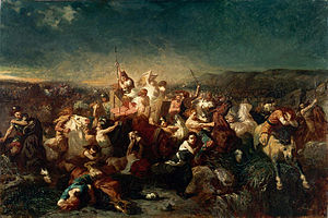 Evariste-Vital Luminais - Déroute des Germains après la bataille de Tolbiac.jpg