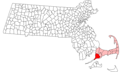 Location in Barnstable County in Massachusetts