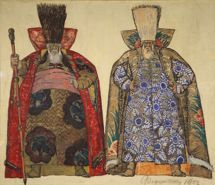 File:Fedor Fedorovsky, Costume design for two outfits of Prince Khovansky in the opera Khovanschina, 1912.jpg