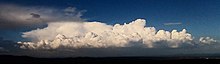 Flanking line in front of a dissipating cumulonimbus incus cloud Flanking line on dissipating cumulonimbus incus cloud.jpg