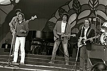 Danny Sanderson (far right) performing with Doda