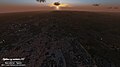 Flightgear 2017.x screenshot - View over Barcelona, Spain showing OSM2City buildings and objects.jpg