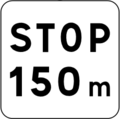 M5: Stopp in [angegebener Entfernung]