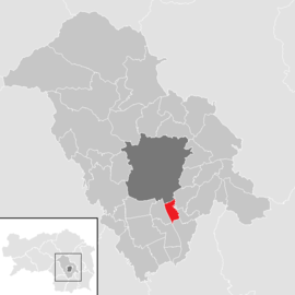 Poloha obce Gössendorf v okrese Graz-okolie (klikacia mapa)