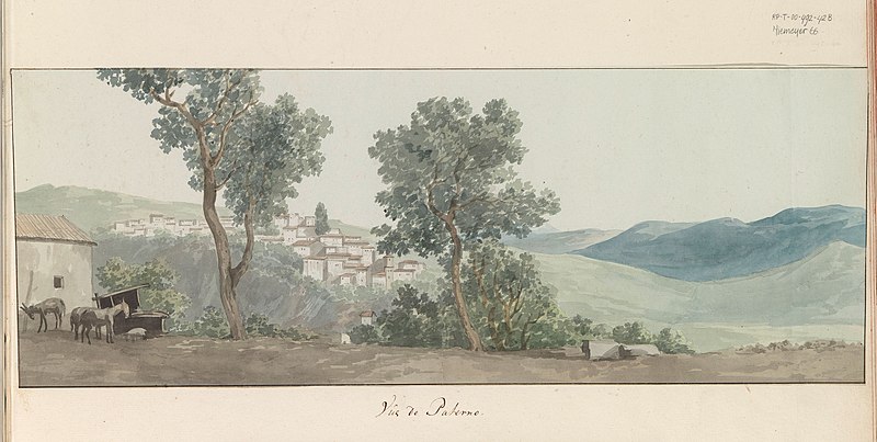 File:Gezicht op Paternò Vue de Paterno (titel op object) Voyage en Italie, en Sicile et à Malte - 1778 (serietitel), RP-T-00-492-42B.jpg