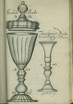 Frå Weyse sin modellkatalog 1763: Glaspokal frå Nøstetangen.