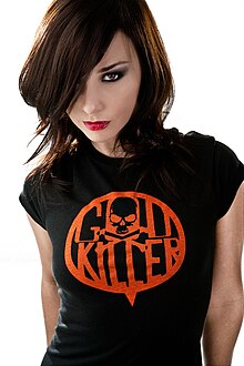 Danielle Harris voiced Halfpipe in the illustrated film and modeled for this exclusive chase-variant cover of Godkiller issue #1, photo by Jon Weiner. Godkiller Danielle-Harris chase variant cover directed by Matt Pizzolo.jpg