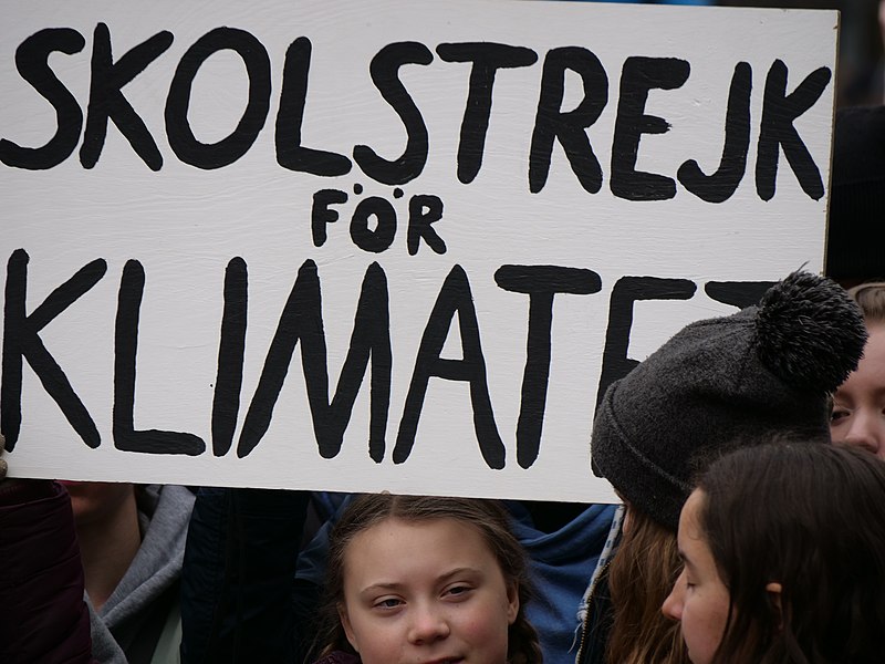 File:Greta Thunberg at the front banner of the FridaysForFuture demonstration Berlin 29-03-2019 07.jpg