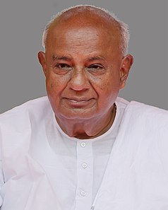 <span class="mw-page-title-main">H. D. Deve Gowda</span> Prime Minister of India from 1996 to 1997