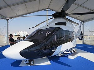 Maketa H160 vystavená na Dubai Airshow 2015