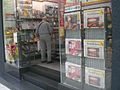 HK Sheung Wan Po Yan Street 7-11 Shop Newspaper Stand.JPG Item:Q5048