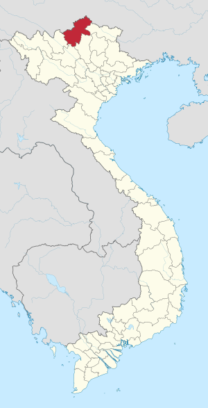 Karte von Vietnam mit der Provinz Tỉnh Hà Giang hervorgehoben