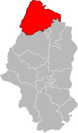 Kanton na mapě departementu Haut-Rhin