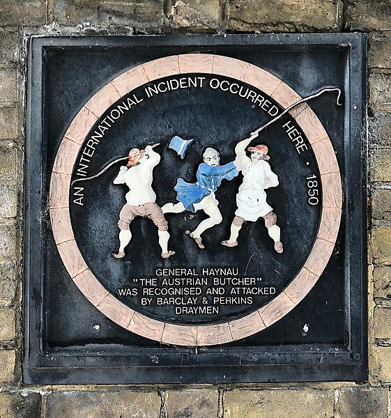 File:Haynau plaque on Park Street, Southwark, London 01.jpg